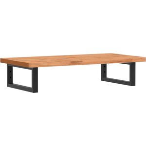 vidaXL - Badkamer - wandschap - staal - en - massief - beukenhout
