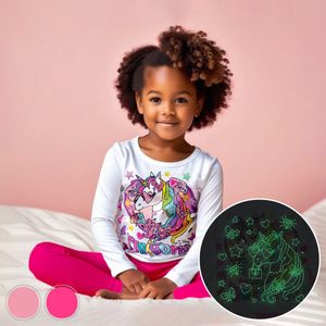 I like unicorns - Glow-in-the-dark pyjama - Roze