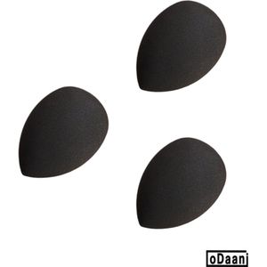 oDaani Make up spons - Make up blender - beauty blender - 3 Stuks - Zachte spons – Zwart