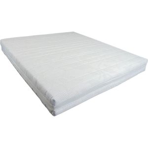 Slaaploods.nl Queen de Luxe - Pocketvering Matras - Traagschuim Afdeklaag - 180x190x25 cm - Medium