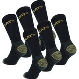 Caterpillar - Premium Werksokken - Kuithoogte - Katoen - Zwart - Set van 6 Paar