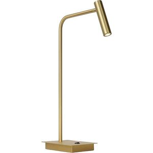 Atmooz - Leeslamp Pomery - Voor boek - LED Tafellamp - Goud Brons - Slaapkamer / Woonkamer - Industrieel - Hoogte 49cm - Metaal