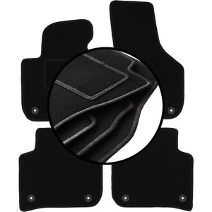 Complete set veloursmatten voor: Skoda Superb II sedan, stationwagen (2008-2015)