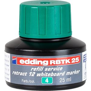 edding RBTK 25 (25 ml) navulinkt voor boardmarkers o.a. e-12 - kleur; groen - potje