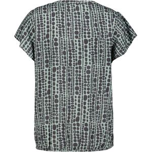 DIDI Dames Blouse Flare in granite green with dots is a row print maat 38
