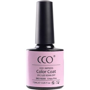 CCO Shellac - Gel Nagellak - kleur Crispy Pink 92255 - ParelmoerRoze - Transparante kleur - 7.3ml - Vegan