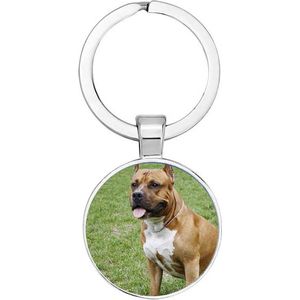 Akyol - Amerikaanse bully Sleutelhanger - honden - honden liefhebbers - dieren liefhebber - houden van - verjaardagscadeau - gift - geschenk - kado - 2,5 x 2,5 CM