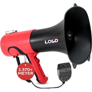 Pyle Draagbare Megafoon met Bluetooth – 100W Bullhorn Luidspreker met Sirene, Stemvervormer, Instelbaar Volume en Bereik tot 1350 m – Ideaal voor Buitenactiviteiten & Veiligheidsoefeningen