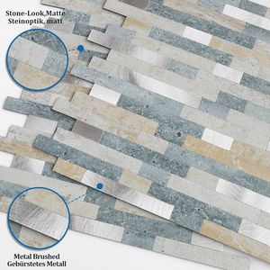 3D Marmeren Tegelstickers - Peel and Stick - Set van 5 - Waterdicht - PVC