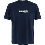 Napapijri s-box O-hals shirt logo blauw - XL