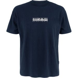 Napapijri s-box O-hals shirt logo blauw - XL