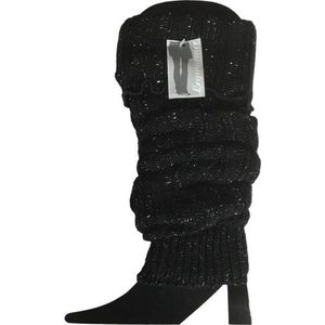 Beenwarmer - Glitter - Zwart