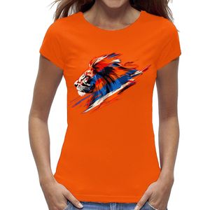 Dames shirt Oranje / EK dames shirt / WK dames shirt / Oranje Koningsdag shirts/ Maat XL