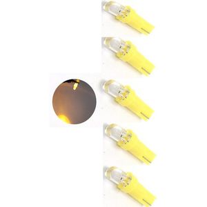 Auto LEDlamp | 5x autoverlichting LED T5 | kleur geel | 12V DC
