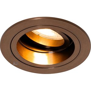 QAZQA chuck - Design Inbouwspot - 1 lichts - Ø 9.2 cm - Brons - Woonkamer | Slaapkamer | Keuken