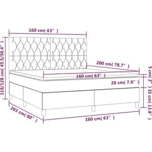 vidaXL-Boxspring-met-matras-stof-taupe-160x200-cm