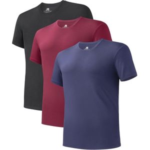 Heren T-shirts van ultiem zacht katoen, korte mouw onderhemden in meerderpakken