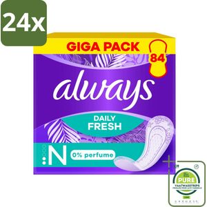 Always - Inlegkruisjes - Normal - 84 Inlegkruisjes - Voordeelverpakking - 24 stuks - Inlegkruisjes - Always