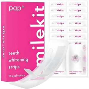 Smilekit Tandenbleek Strips Zonder Peroxide – 28 Stuks (14 Paar) – Witte Tanden – Veilige Tandenbleekset voor Thuis