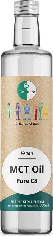 MCT Olie Keto Puur Kokos C8 Go-Keto 500ml