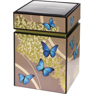 Goebel - Joanna Charlotte | Theedoos Blue Butterflies | Bewaardoos - 11cm - Artis Orbis - vlinders