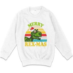 AWDis - Sweater Trui Meisjes Jongens Kerstmis - Wit  Maat 152 (XL)
