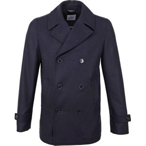 Suitable Prestige Coat Nathan Wol Blend Donkerblauw - Maat 46 - Heren - Mantels & coats