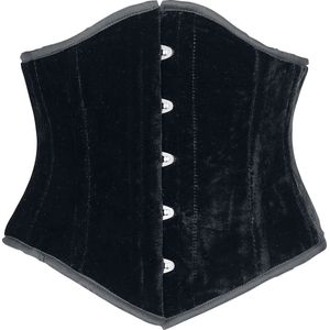 Burleska Sexy Waspie Waist Cincher Dames Onderborstkorset - zwart - S