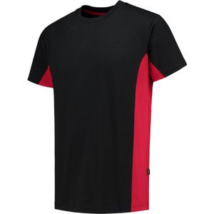 Tricorp T-shirt Bicolor 102004 Zwart / Rood - Maat 6XL