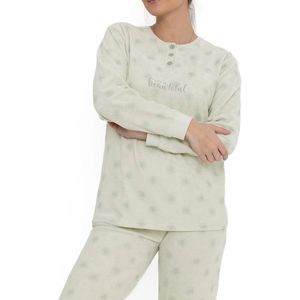 Cocodream dames pyjama badstof beautiful - XL - Groen