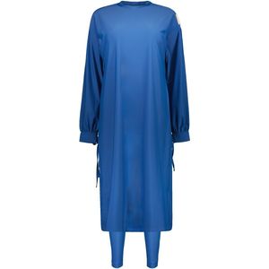 Zayna swimwear- Aya blue burkini- 2- delig zwemlegging en zwemjurk - UV-werend- Maat L- Valt op maat- A-lijn- inclusief padds- wijde burkini