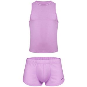 SUKREW 1x Shorts + 1x Vest Multipack Pale Magenta - MAAT XS