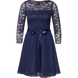 SWING - Cocktailjurk - Marine - Flare - Met Onderjurk