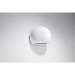 Gelakte Wandlamp Globe - Wandlampen - Wandlamp Binnen - E27 - Wit