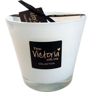 Victoria with Love - Geurkaars - Kaars - Glossy white - Small - Glas