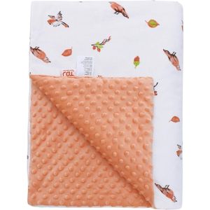 Hoogwaardige vulling dubbelzijdige babydeken knuffeldeken kruipdeken - vogelprint 110 x 150 cm