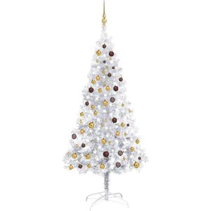vidaXL-Kunstkerstboom-met-verlichting-en-kerstballen-210-cm-PET-zilver