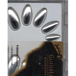 Rubies - metallic nagels - zilver 10 stuks