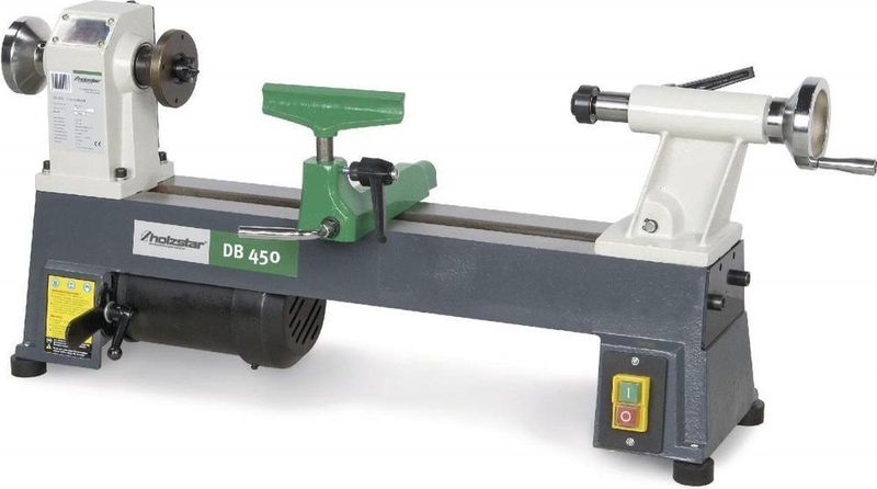 Holzstar - DB450 - Houtdraaibank - Grijs - Compacte Houtdraaibank voor Doe-het-zelvers