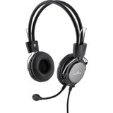 BlueStork - MC201 - Headset - Zwart - Flexibele Microfoon met Ruisonderdrukking
