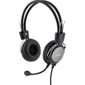 BlueStork - MC201 - Headset - Zwart - Flexibele Microfoon met Ruisonderdrukking