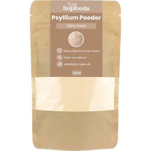 Psylliumvezels 100% Puur - 150gram - Psyllium Husk Poeder is Bron van IJzer, Magnesium en Calcium - Natuurlijk Vezel Supplement