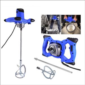 Elektrische Betonmixer 2600W – Bouwmenger – 1700RPM – 6 Snelheden – M14 Mengstaaf – Ergonomische Handgreep – Autolock Schakelaar – 2m Kabel – Voor Beton, Mortel, Verf & Cement