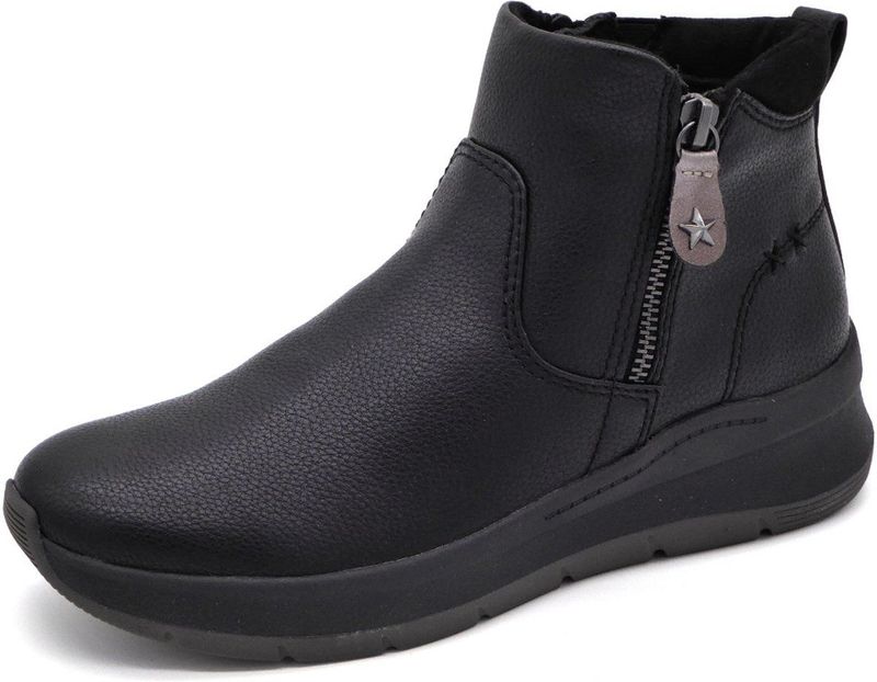 Jana - Bottines Plates - Vegan - Zwart