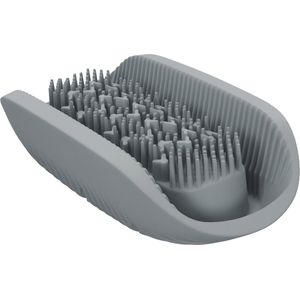 VLYP Handborstel – Babyborstel – Badborstel – Doucheborstel – Massage – Siliconen – Wasborstel – Dry brush – Lichaamsborstel – Scrubborstel – Huidborstel - Grijs