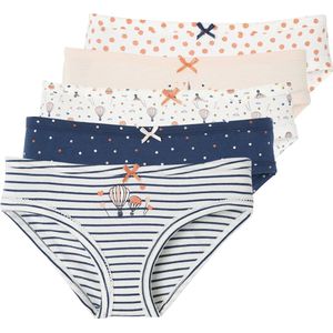 Vertbaudet - Set van 5 - Meisjesslipjes - 100% Katoen - Fantasieprint