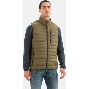 camel active Gewatteerd vest gemaakt van gerecycled materiaal mix - Maat menswear-54 - Olijfbruin