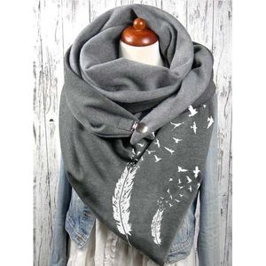 Mode sjaal-160*45cm-Grijs-1 artikel-Warme winter-Driehoekige sjaal