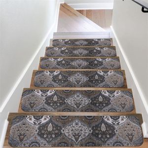 26x80CM Tapijt Traptreden - 15 Pack - Antislip Trapmatten - Verwijderbaar Traptapijt - Vuilafstotende Binnen Stapmatten - Waterabsorberende Snel Drogende Vloermatten - Veilig voor Kinderen, Ouderen en Huisdieren