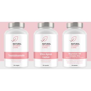 Natural Women Care - Bundel PMS - Vitex Agnus Castus - Teunisbloemolie - Magnesium complex - menstruatie - voordeelbundel - 12% korting